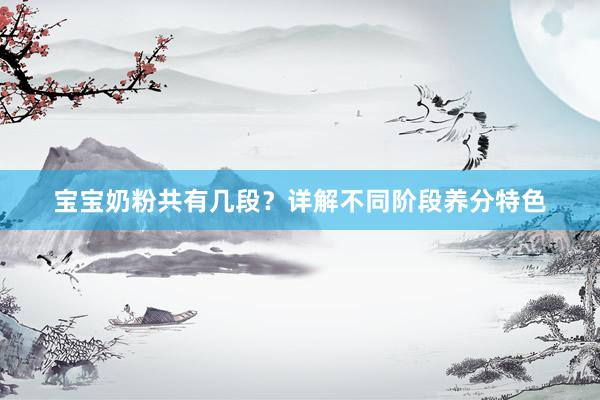宝宝奶粉共有几段？详解不同阶段养分特色